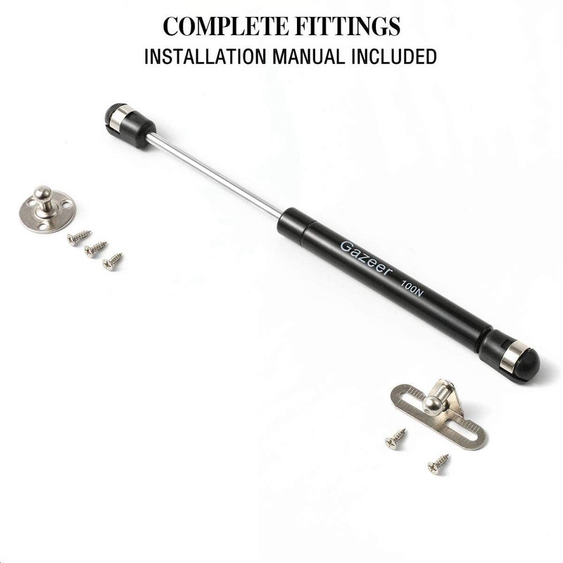 Gazeer 6 Pcs 100N/22.5lb Gas Struts 10inch Cabinet Struts Cabinet Shocks Cabinet Door Lift Pneumatic Support - Image 5